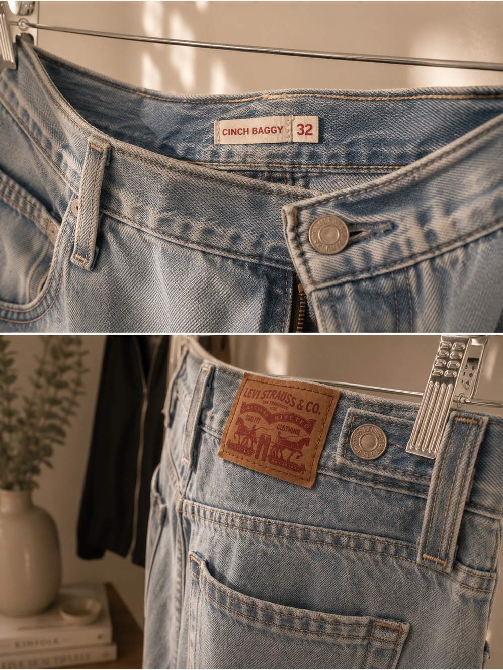 Levi's women’s Cinch Baggy 32 Light Wash Jeans